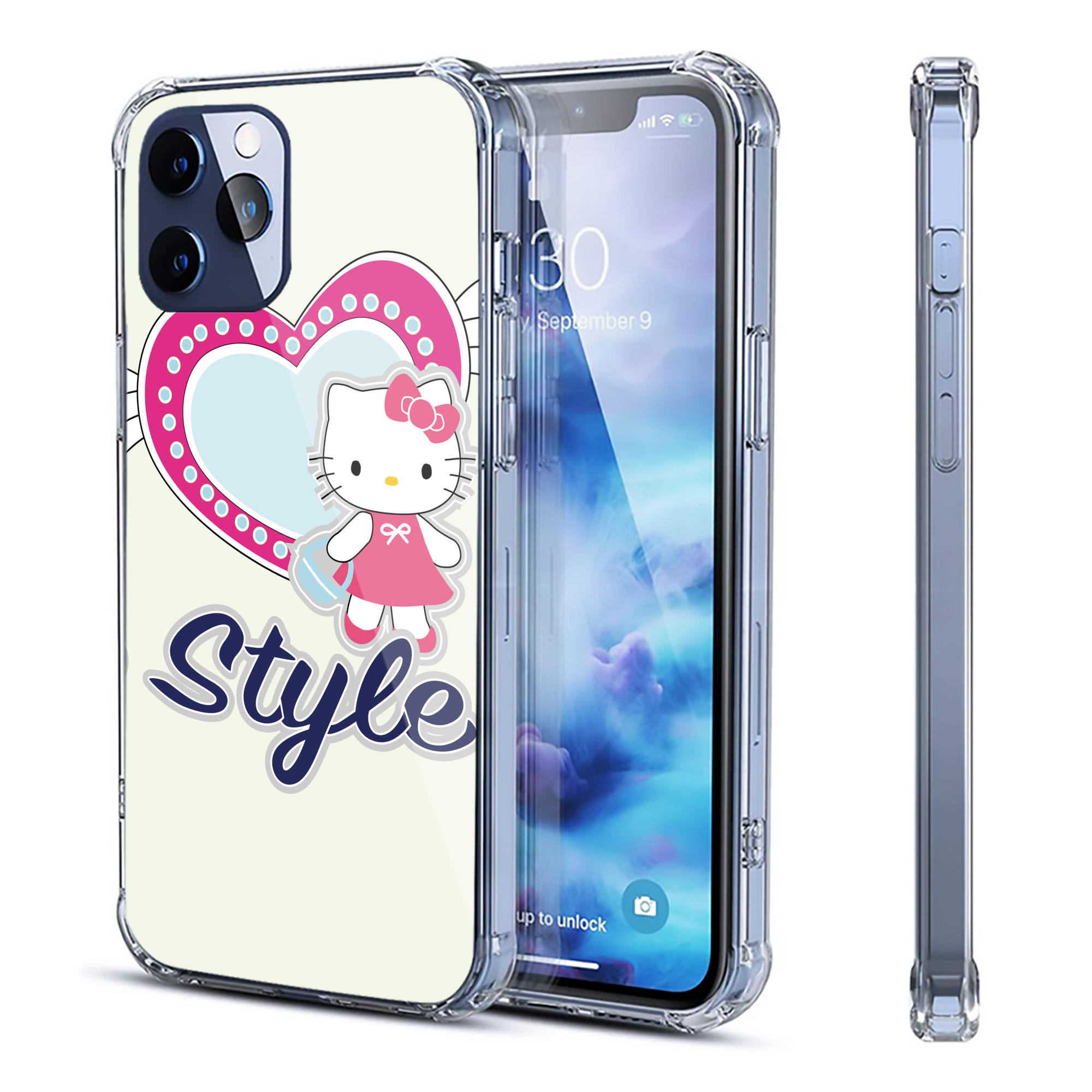 （画像用） Hello Kitty ハローキティ 【iPhone 12シリーズ対応】透明スマホケース（クリアソフトケース）